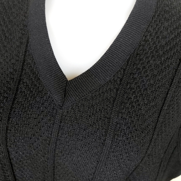 GRAN SASSO Vintage Black Knit Sweater Vest Wooblend Made In Canada Size Large - Picture 2 of 8